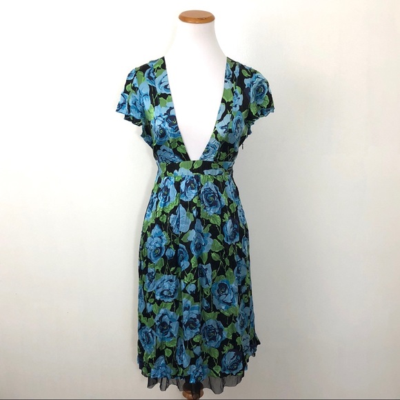 Free People Dresses & Skirts - Free People Floral Silk Dress 8
